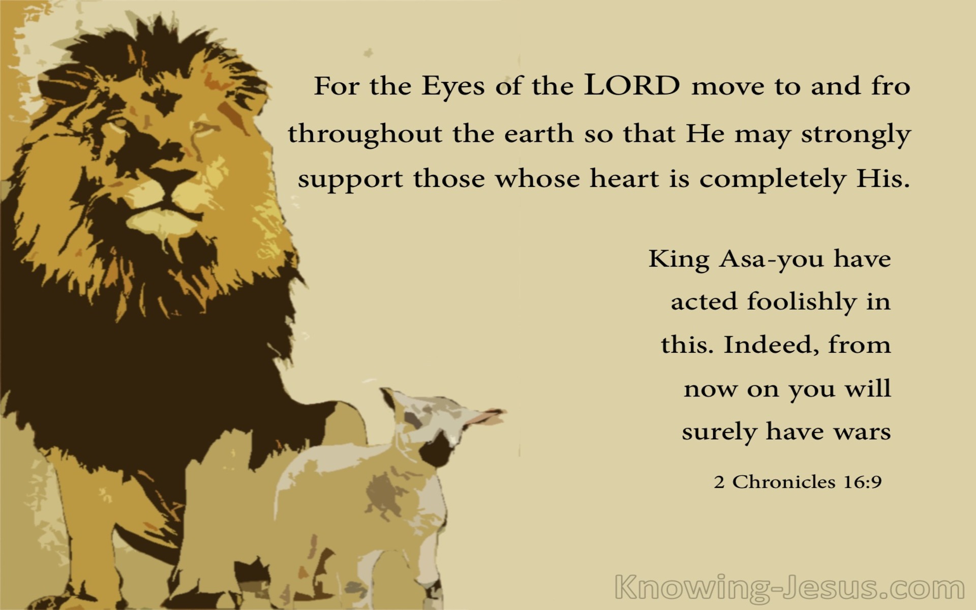 2 Chronicles 16:9 The Eyes Of The Lord (beige)